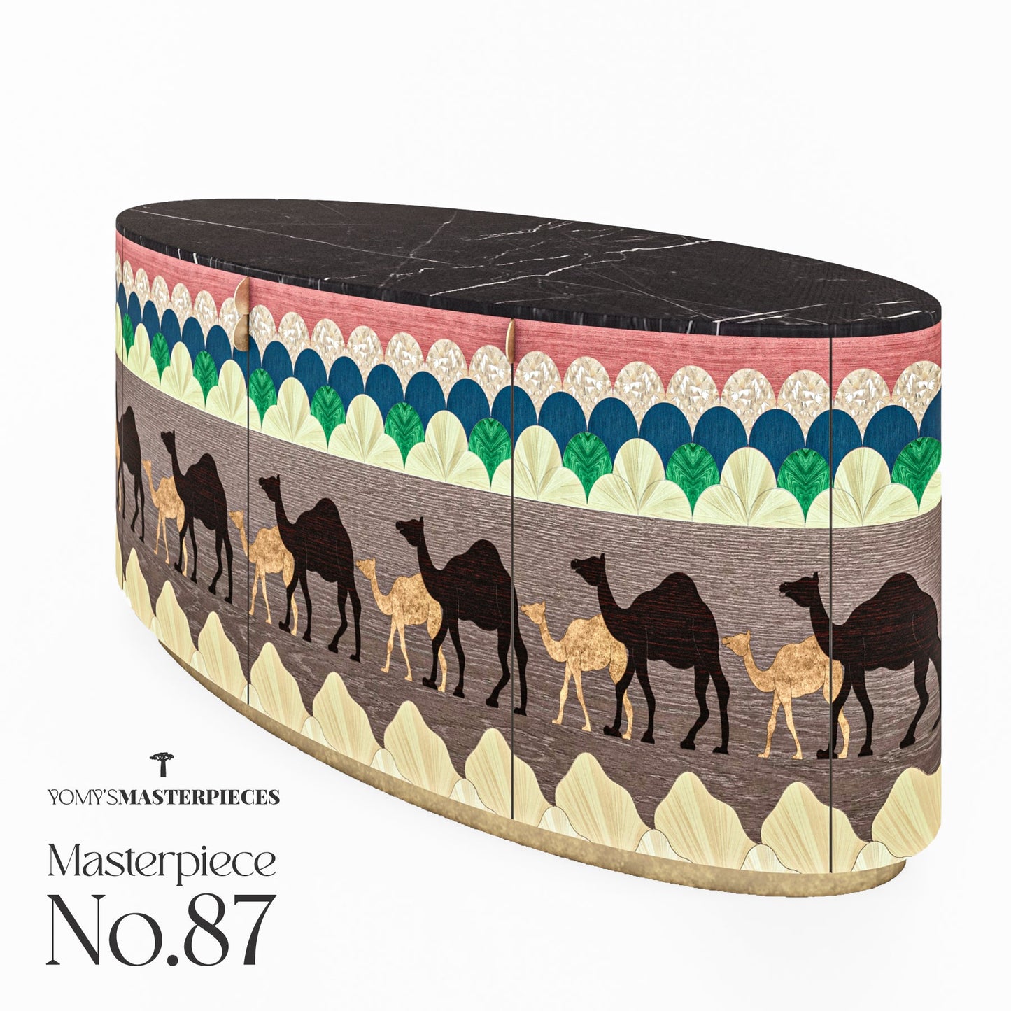 Masterpiece No.87 - The Caravan Buffet – Luxury handcrafted Sideboard by Yomy's Masterpieces