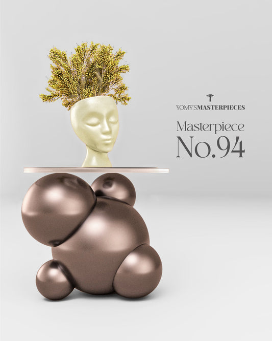 Bubble Side Table with Glass Top _ Masterpiece No.94 – Luxury handcrafted Side Table by Yomy's Masterpieces