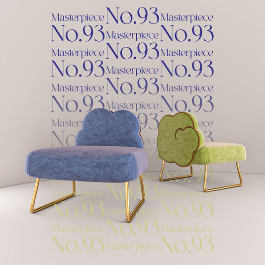 Cloud Chair – Luxury Artistic Accent Chair with Velvet Upholstery & Gold Legs _ Masterpiece No.93 – Luxury handcrafted Armchair by Yomy's Masterpieces