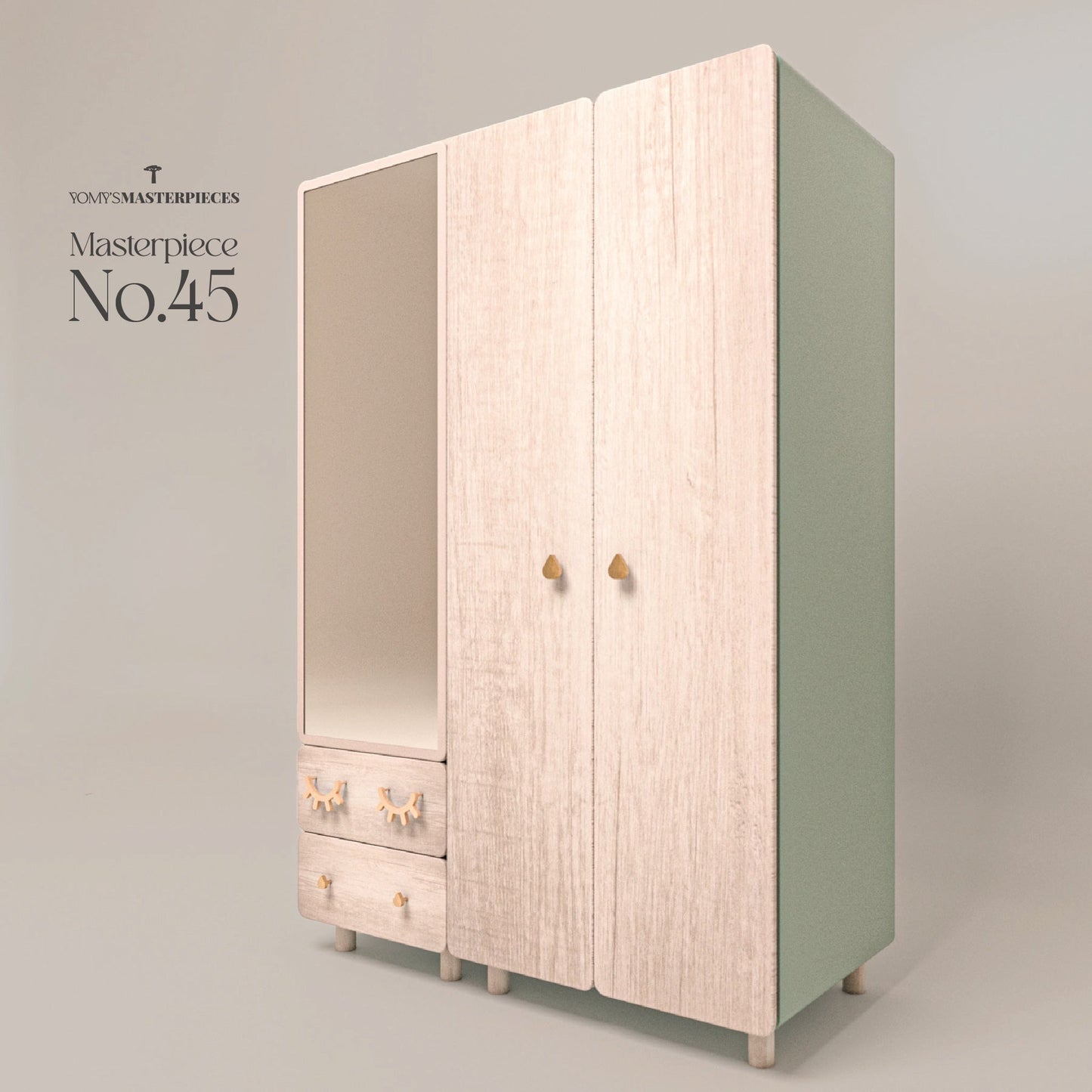 Masterpiece No.45 - NOOM Waredrobe – Luxury handcrafted Waredrobe by Yomy's Masterpieces