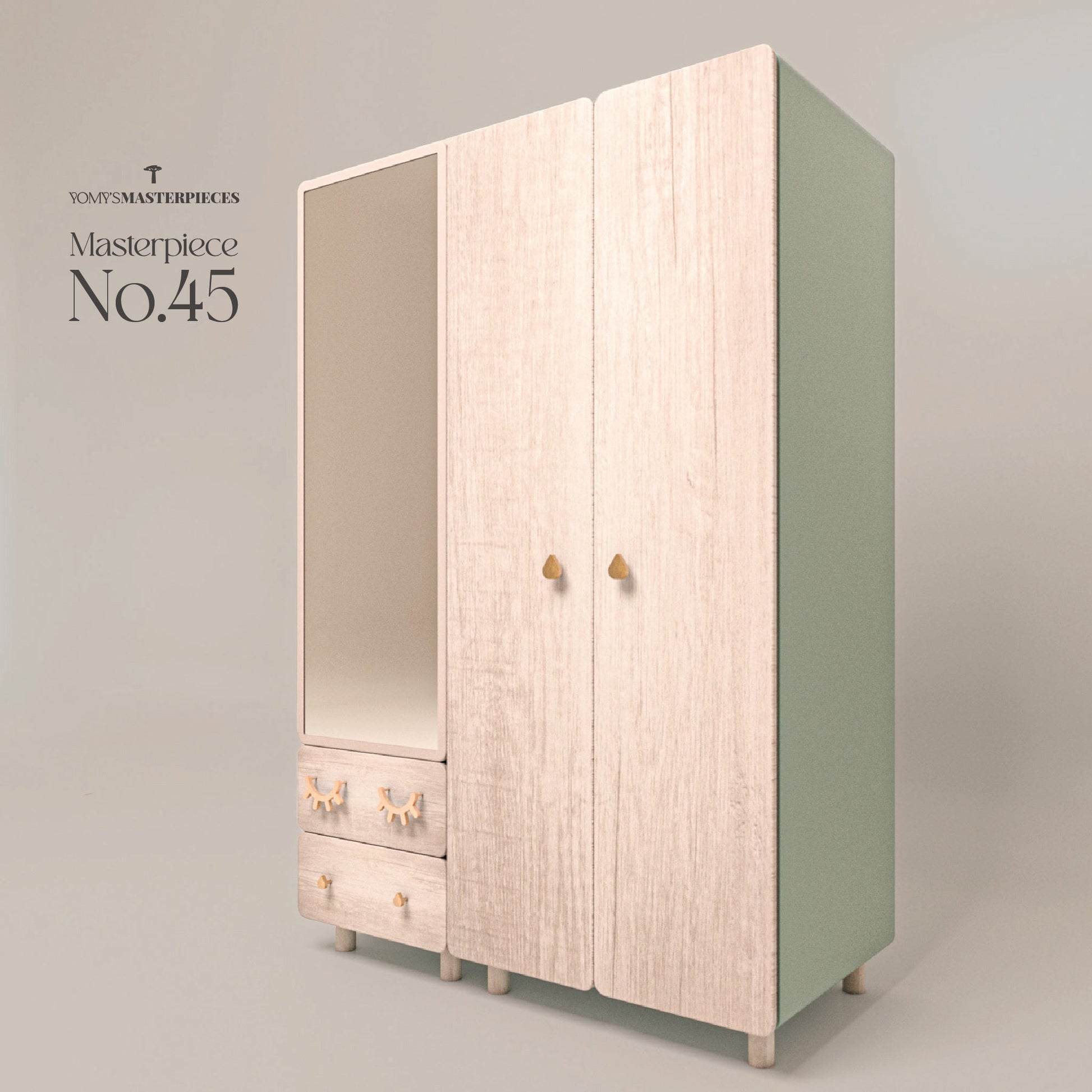 Masterpiece No.45 - NOOM Waredrobe – Luxury handcrafted Waredrobe by Yomy's Masterpieces