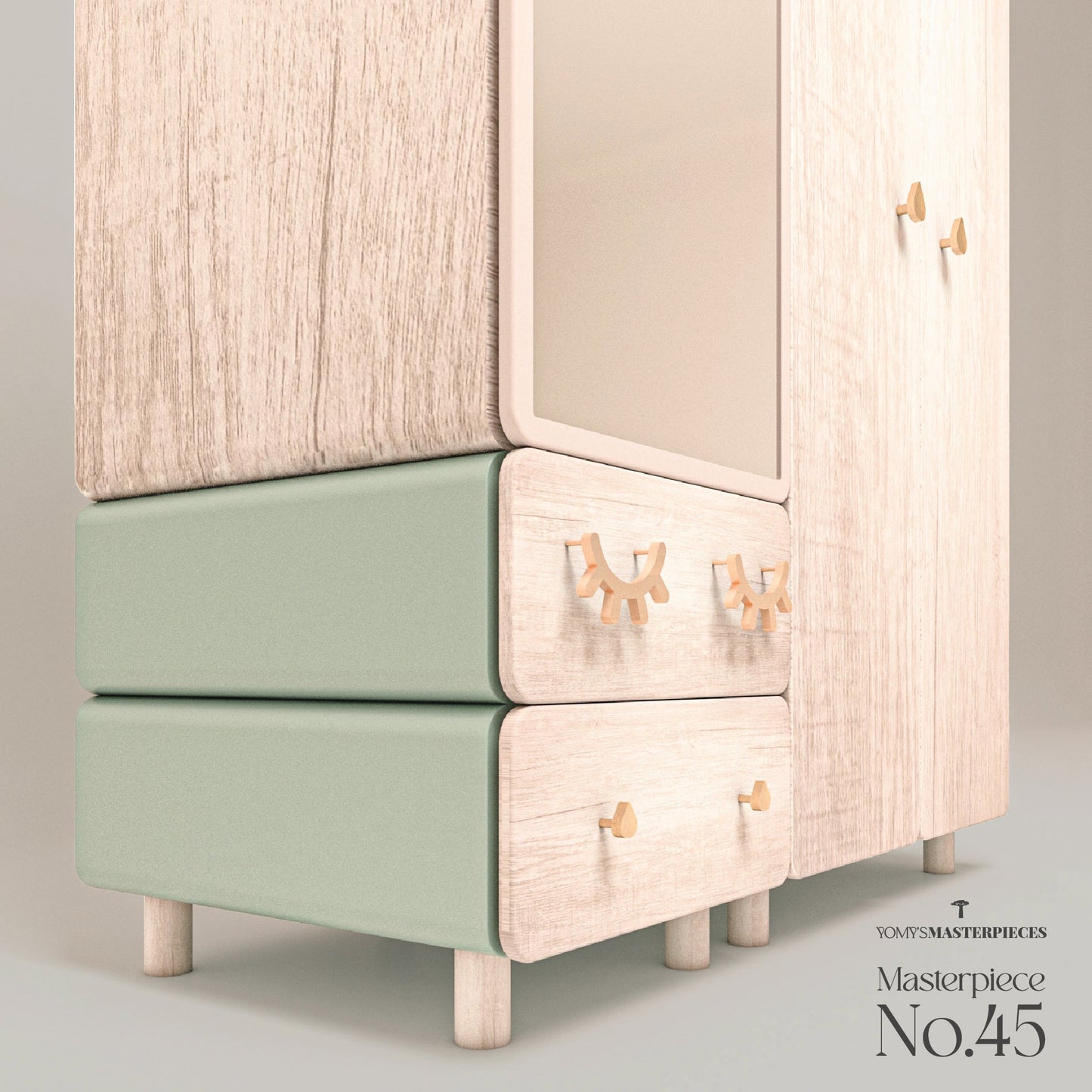 Masterpiece No.45 - NOOM Waredrobe – Luxury handcrafted Waredrobe by Yomy's Masterpieces