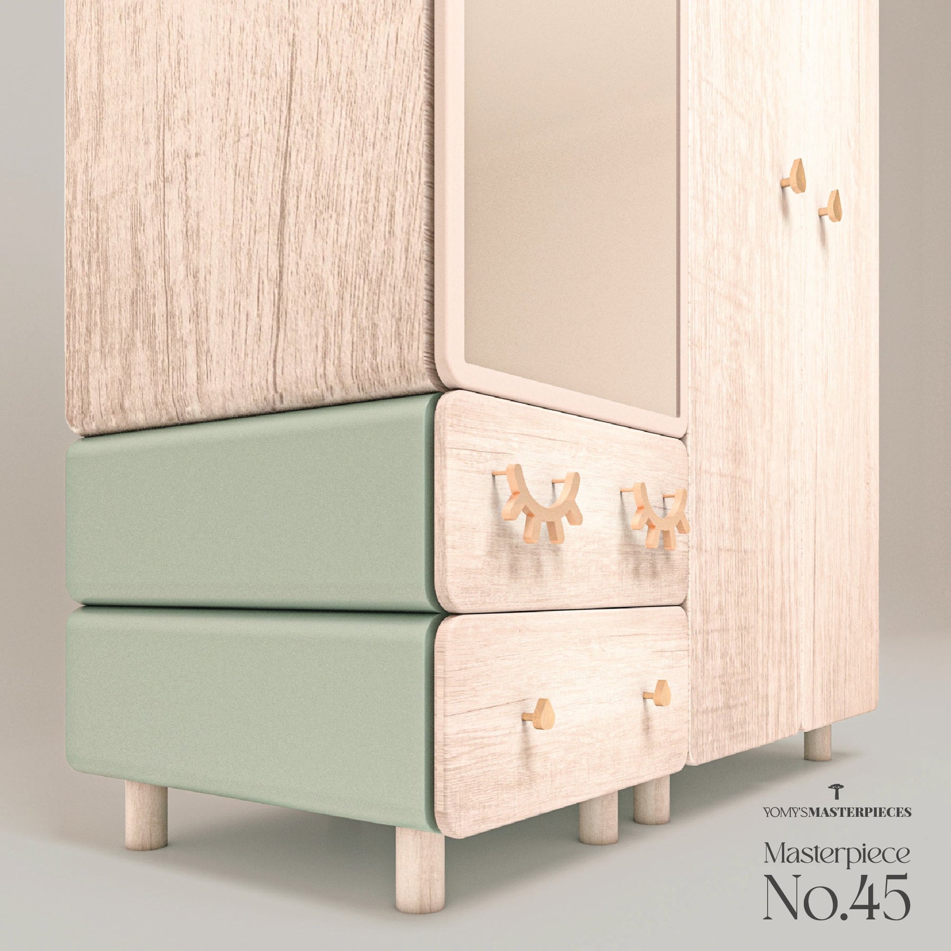 Masterpiece No.45 - NOOM Waredrobe – Luxury handcrafted Waredrobe by Yomy's Masterpieces