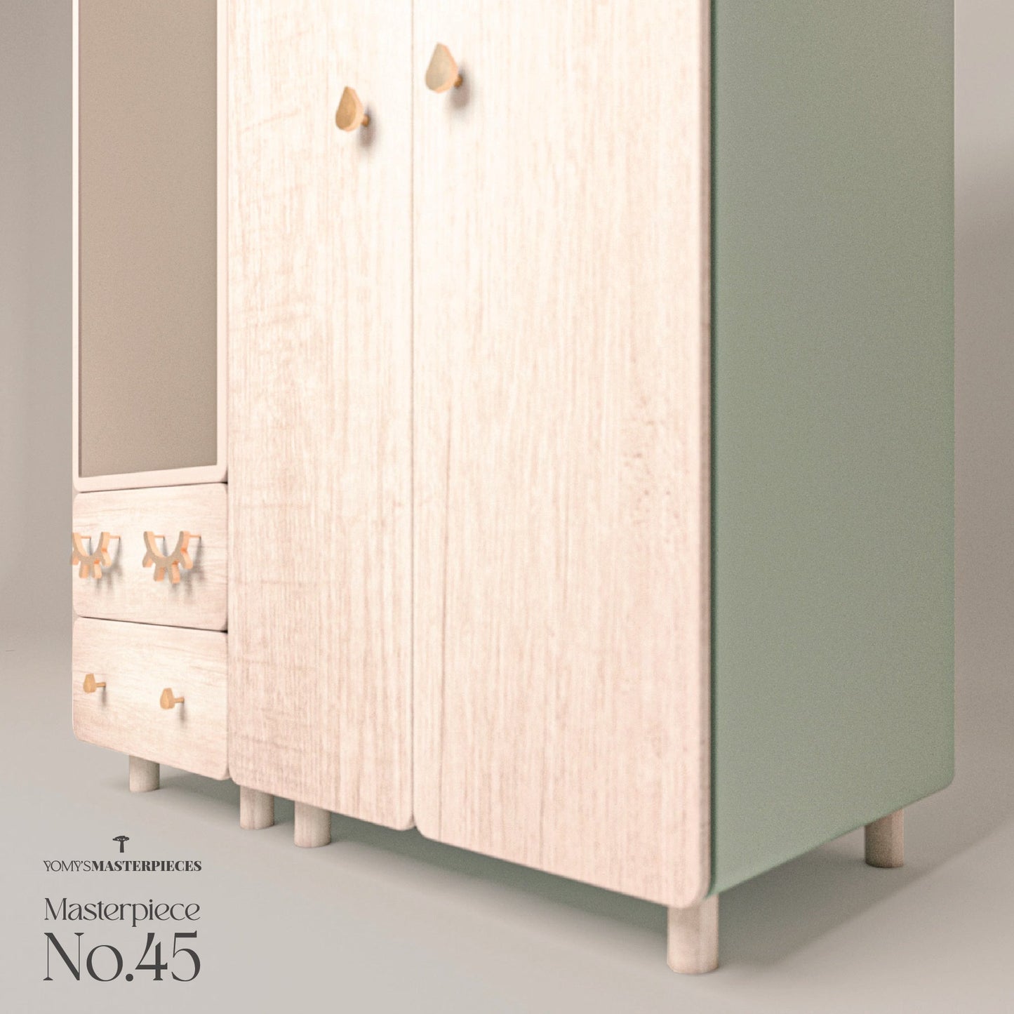 Masterpiece No.45 - NOOM Waredrobe – Luxury handcrafted Waredrobe by Yomy's Masterpieces