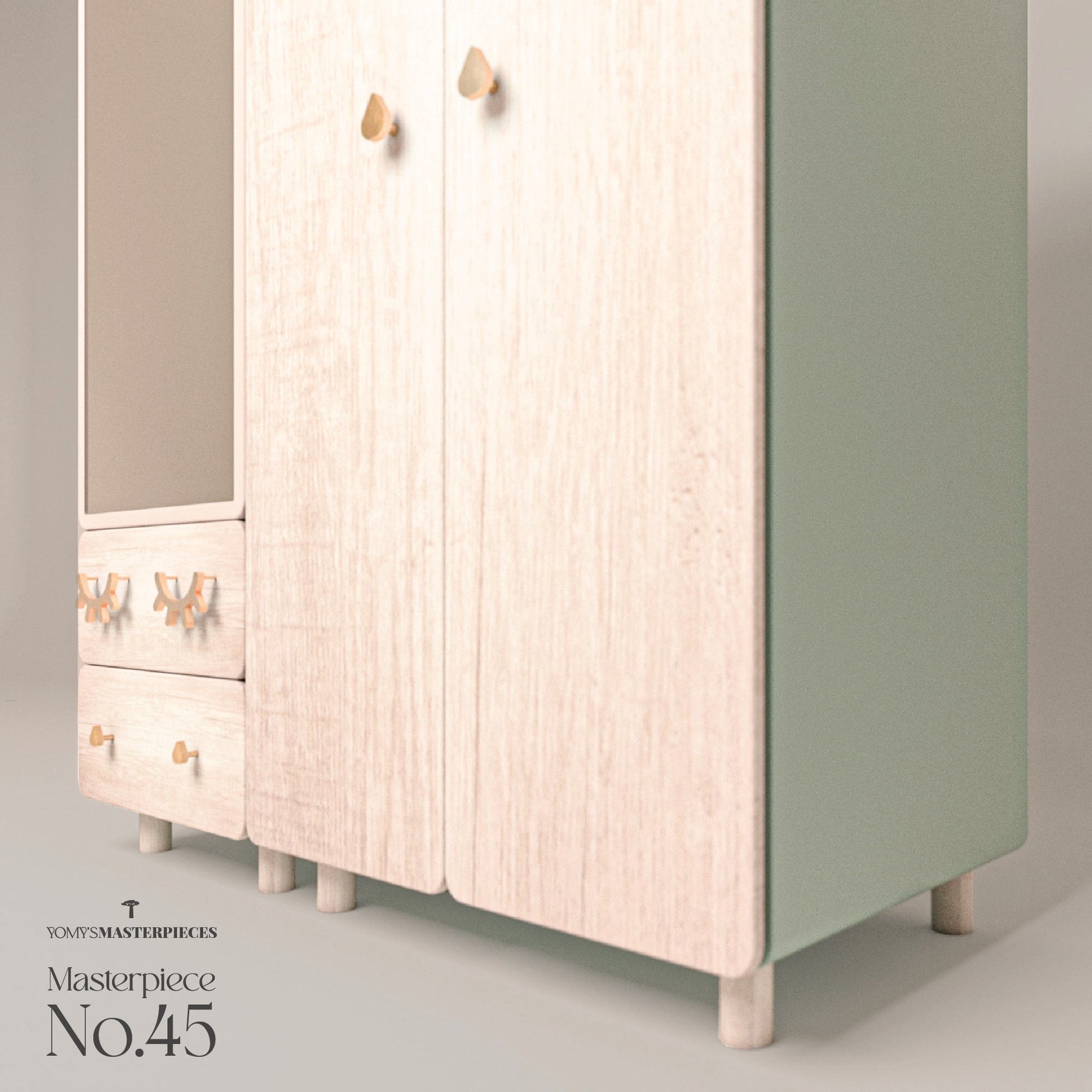 Masterpiece No.45 - NOOM Waredrobe – Luxury handcrafted Waredrobe by Yomy's Masterpieces