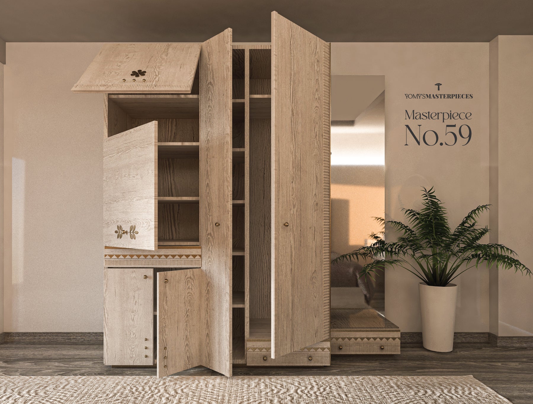 Masterpiece No.59 – Luxury handcrafted Waredrobe by Yomy's Masterpieces
