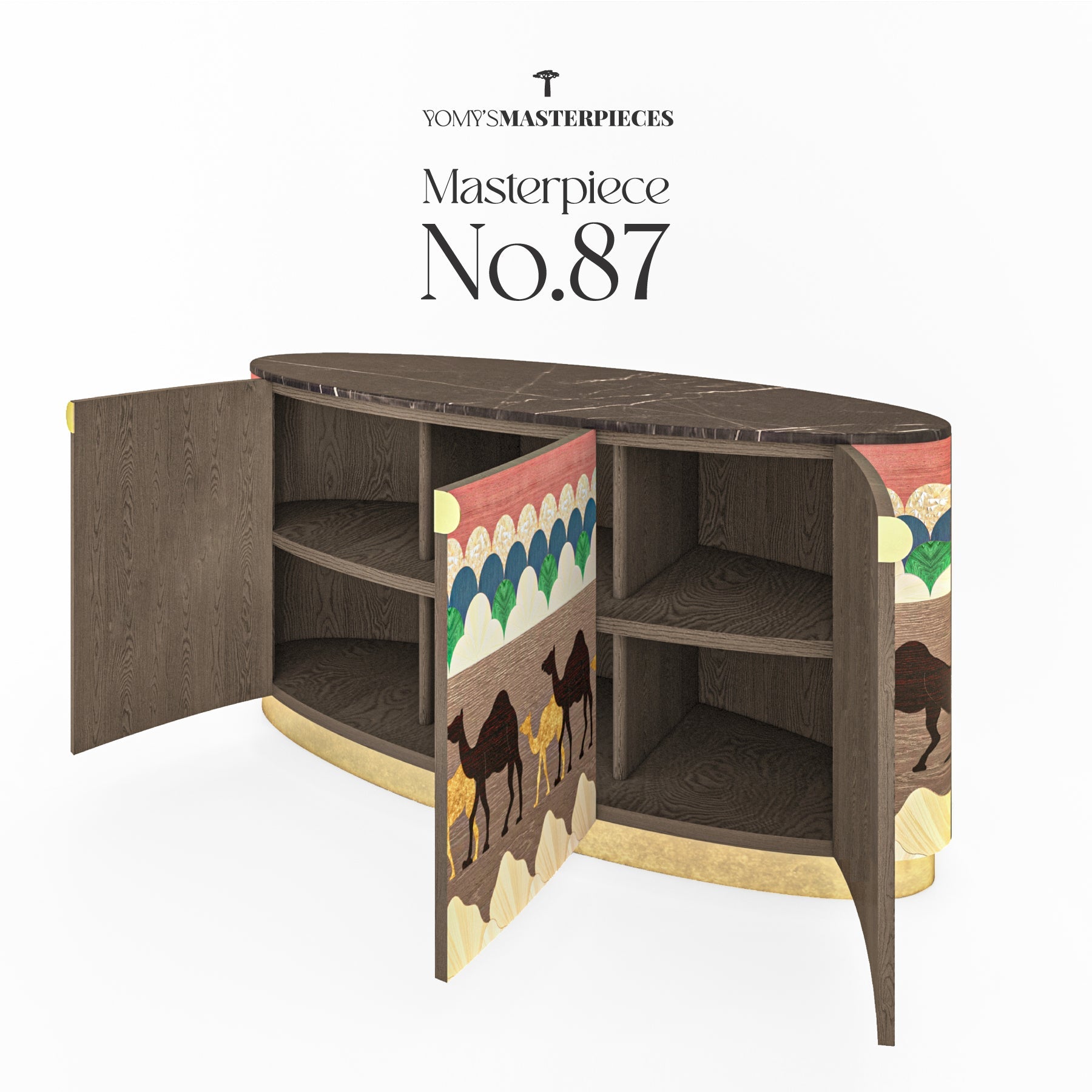 Masterpiece No.87 - The Caravan Buffet – Luxury handcrafted Sideboard by Yomy's Masterpieces