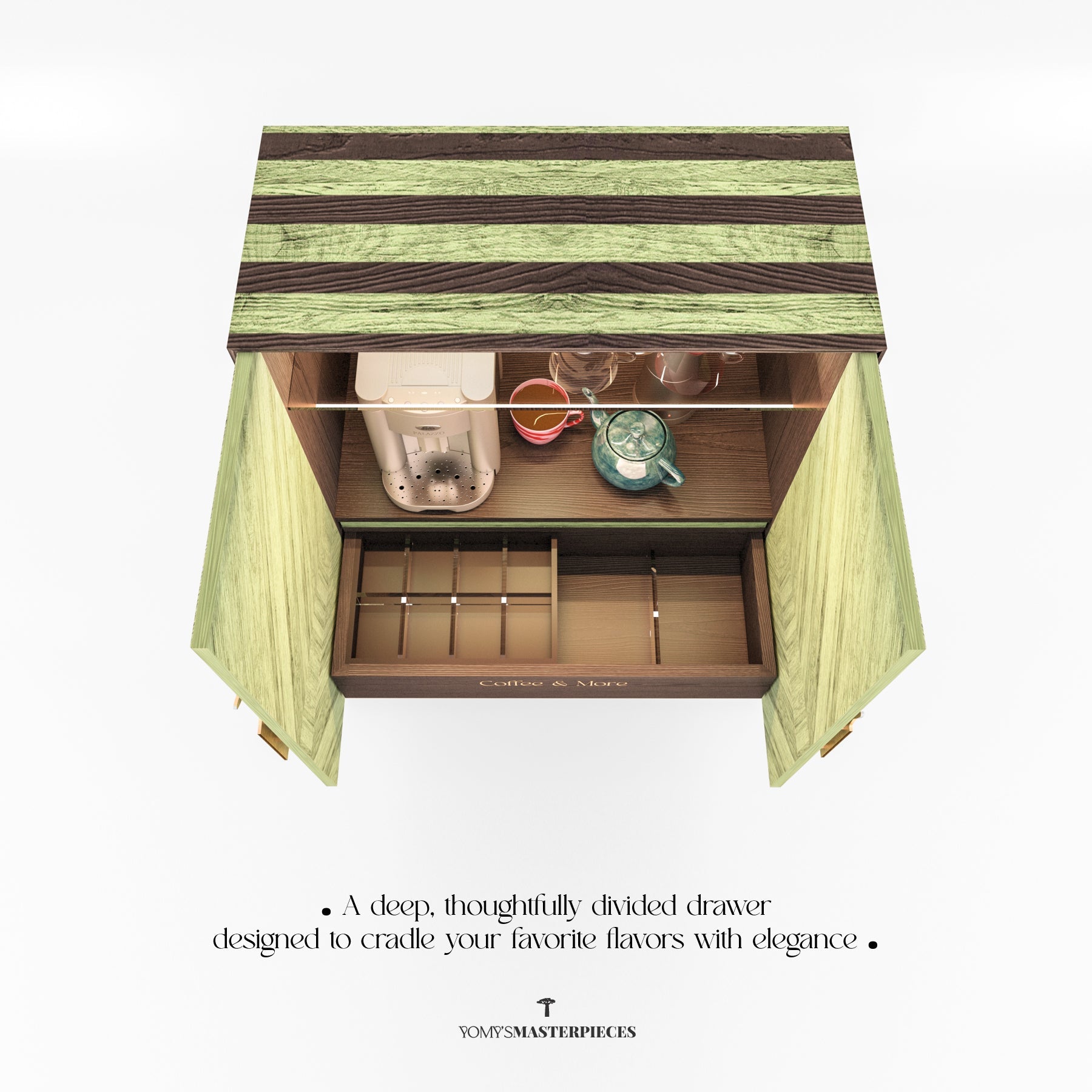 Masterpiece No.89 - The Coffee Cabinet – Luxury handcrafted Cabinet by Yomy's Masterpieces